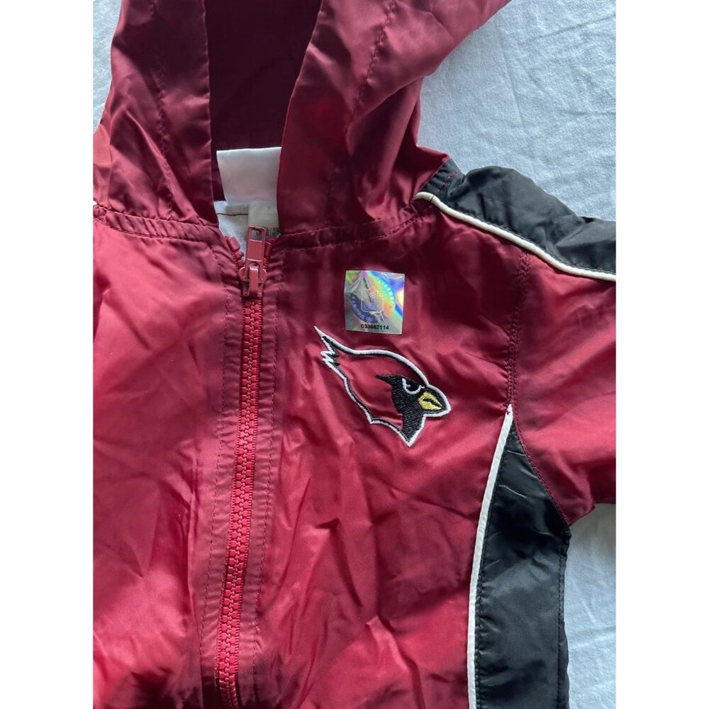 Vintage Cardinals Mighty Mac Sports boys Sz 6-9 months NFL Football Zip Down
